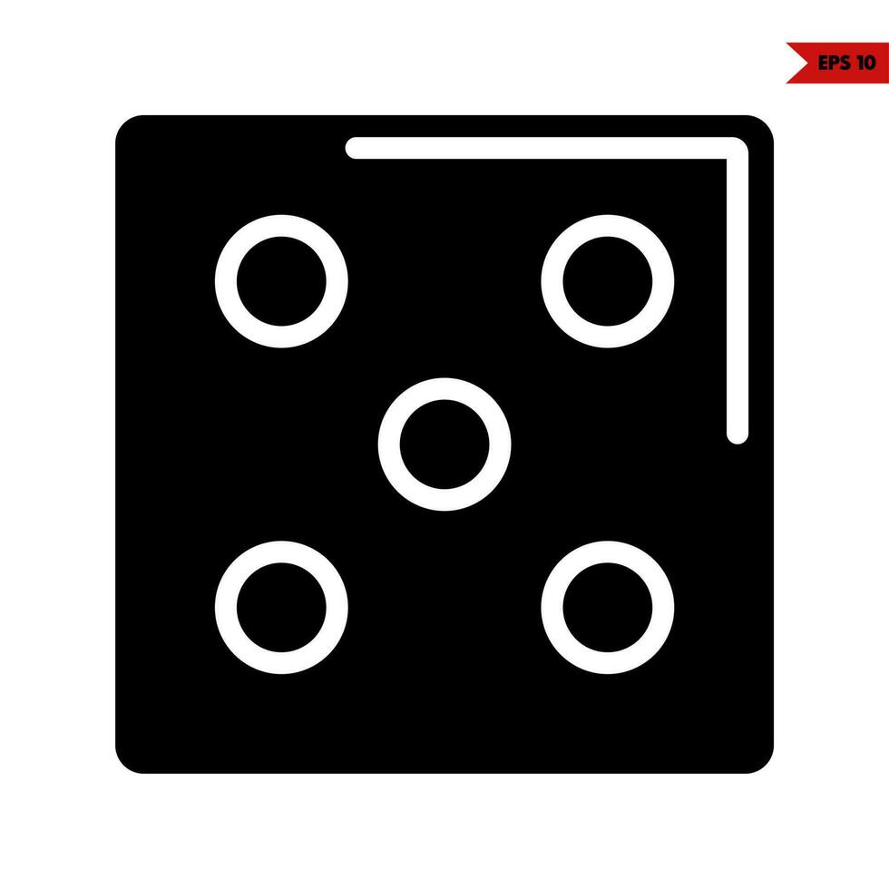 dice game glyph icon vector