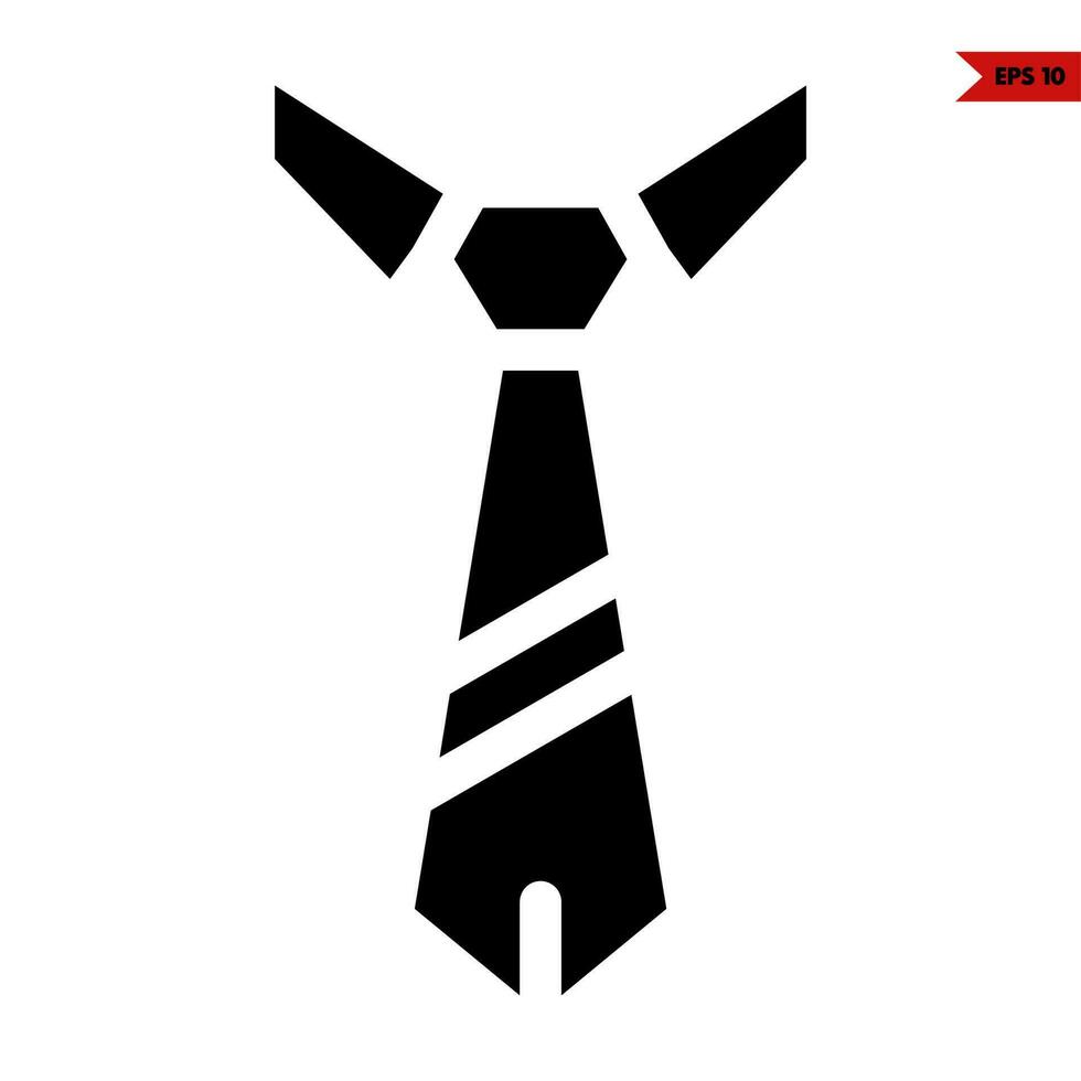 tie in shirt glyph icon vector