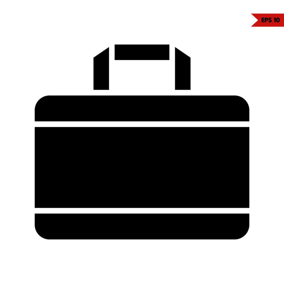 tootebag glyph icon vector