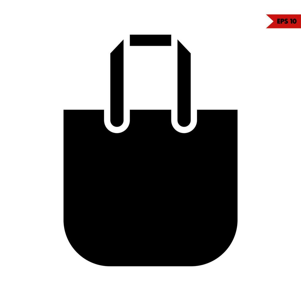 bolsa de mano glifo icono vector