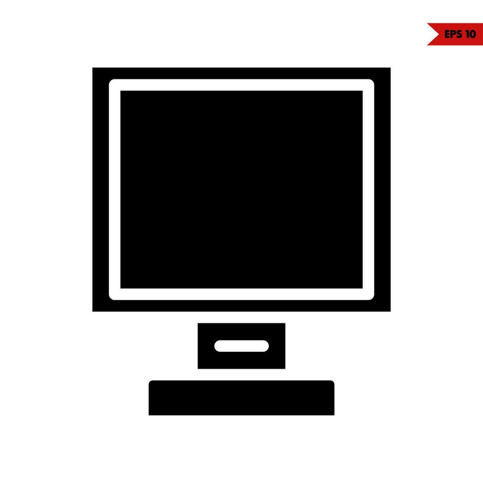 computer glyph icon vector