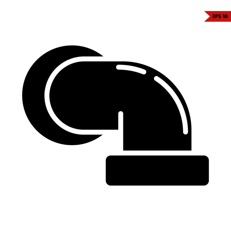 pipe glyph icon vector