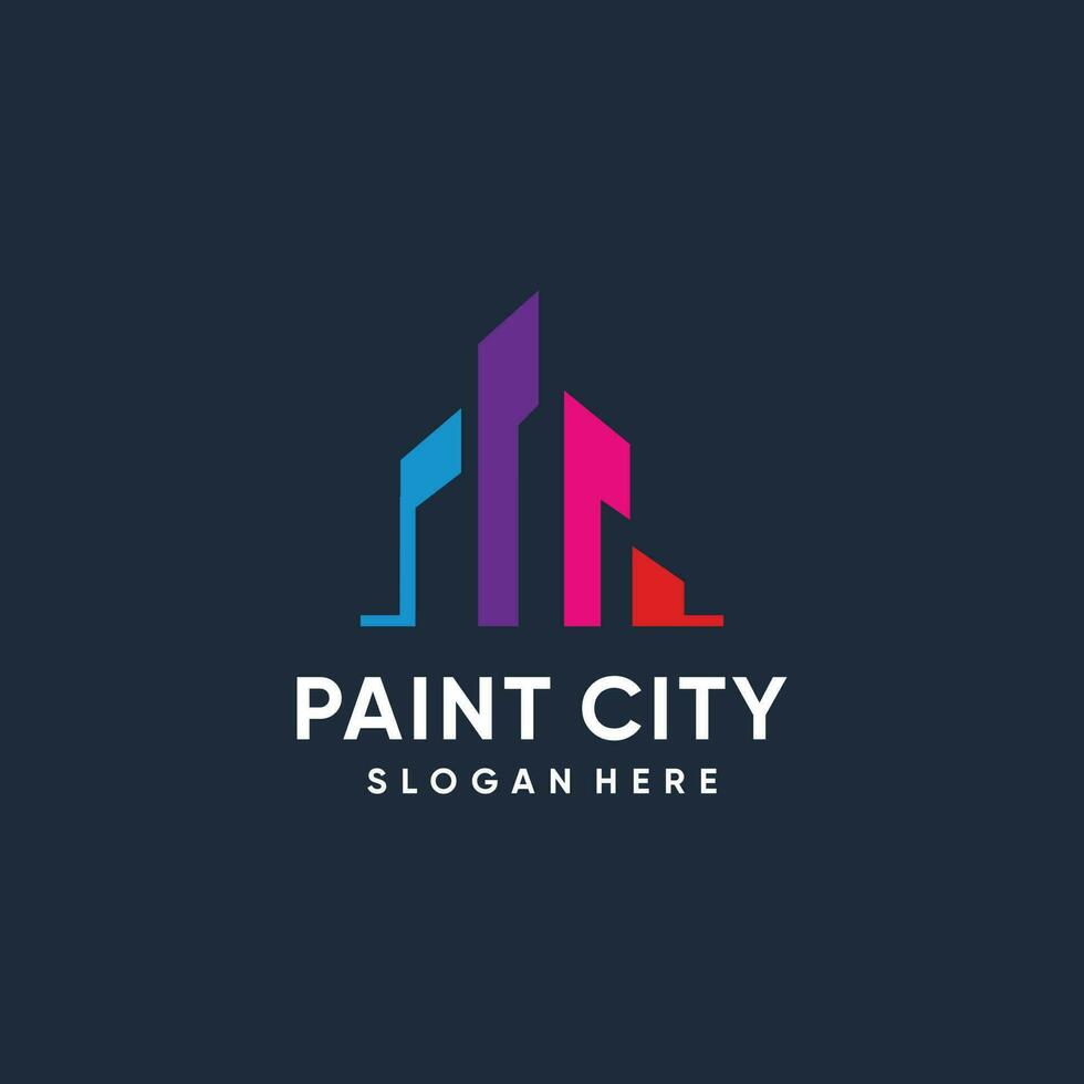 pintura logo idea con moderno prima concepto vector