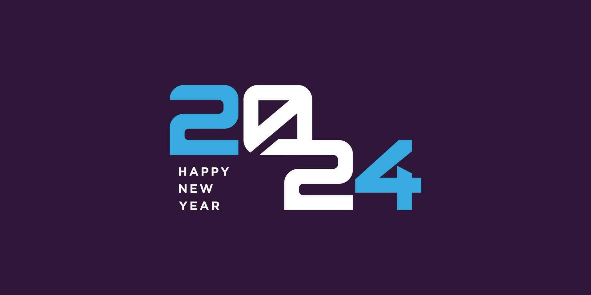 2024 logo idea with creative abstract concept vector