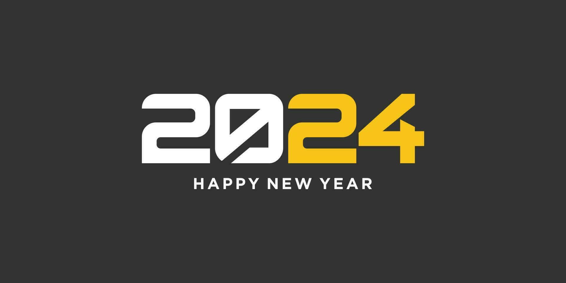 2024 logo idea with creative abstract concept vector