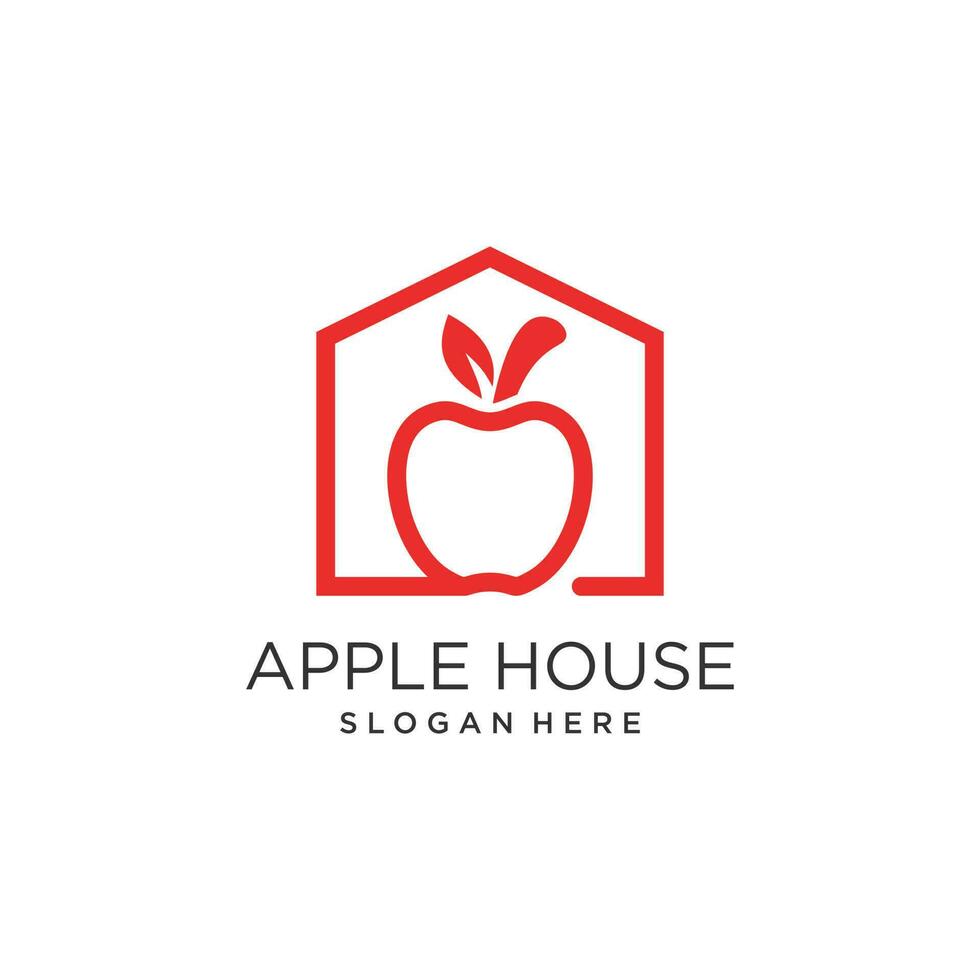 manzana logo vector diseño con moderno estilo idea