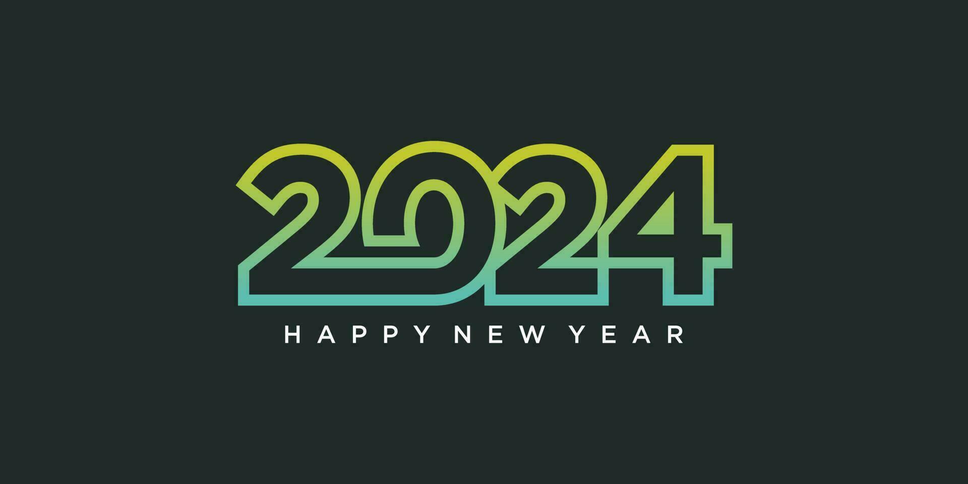2024 logo diseño ilustración con moderno creativo idea vector