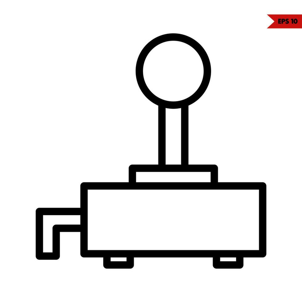 knob game car automatic line icon vector