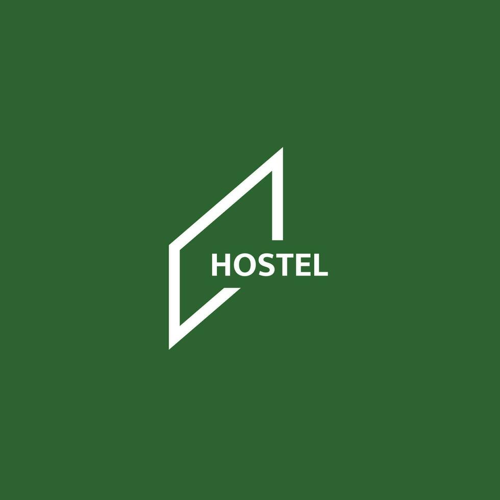 Hostel logo template. A clean, modern, and high-quality design logo vector design. Editable and customize template logo