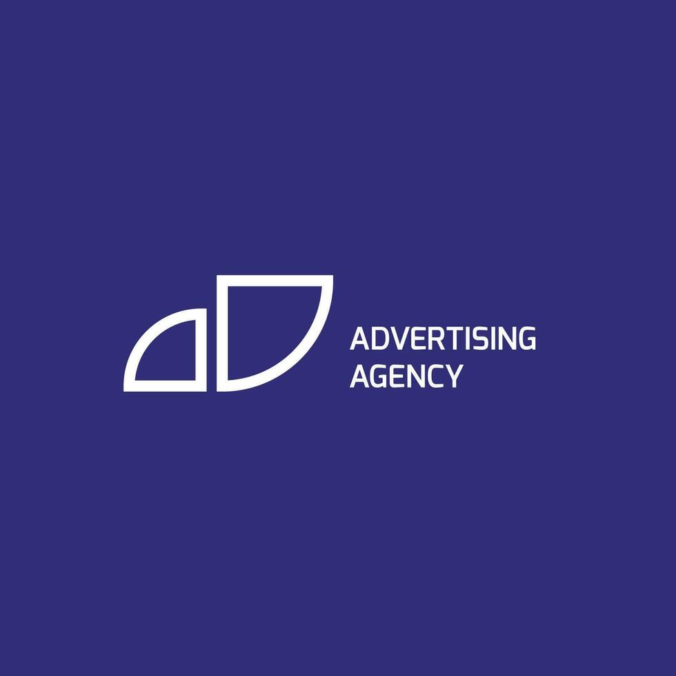 Advertising Agency logo template. A clean, modern, and high-quality design logo vector design. Editable and customize template logo