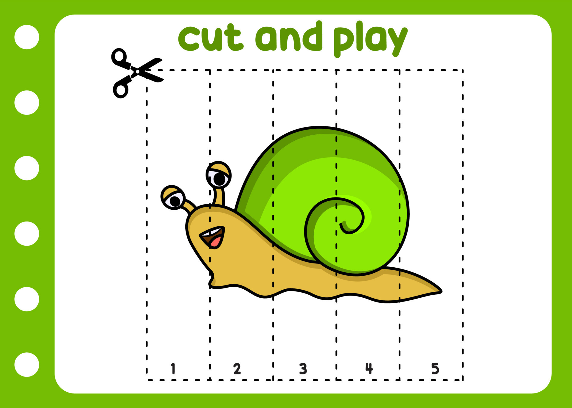 cut and play cute snail. game for kids . 24128737 Vector Art at Vecteezy