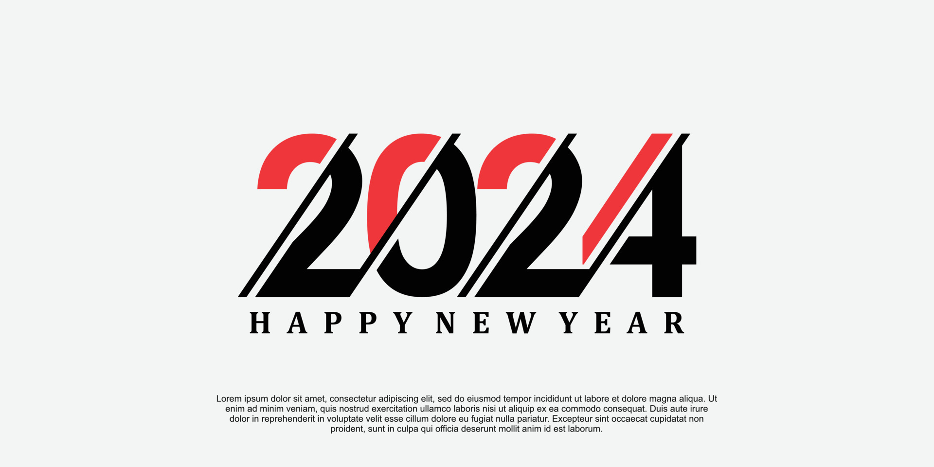 2024 happy new year logo design 2024 number vector illustration