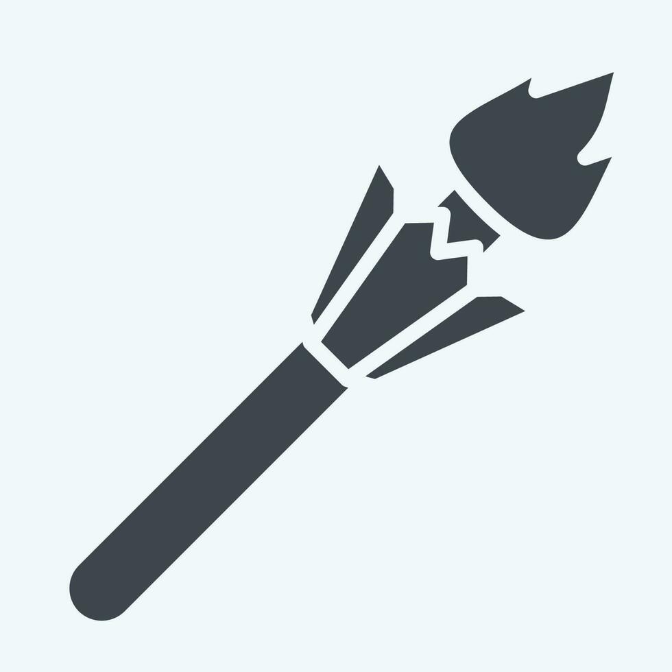 Icon Torch. related to Hawaii symbol. glyph style. simple design editable. vector