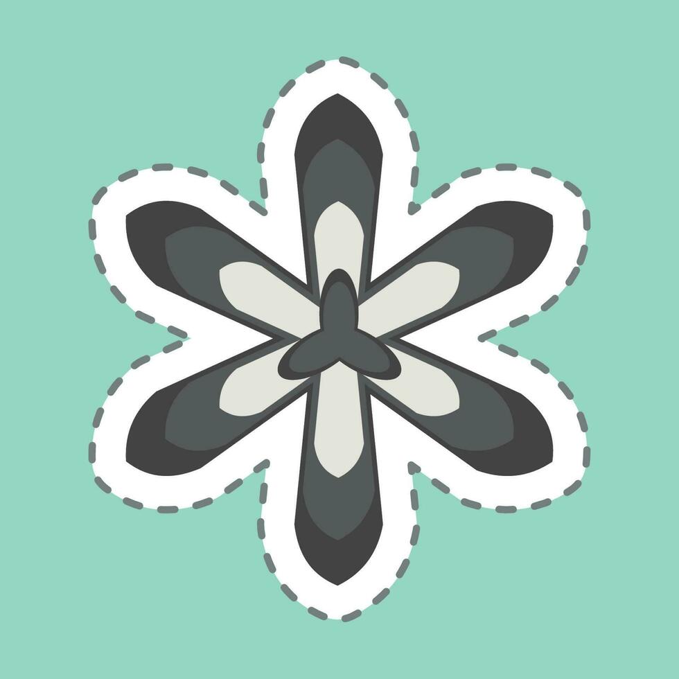 Sticker line cut Saffron. related to Flowers symbol. simple design editable. simple illustration vector