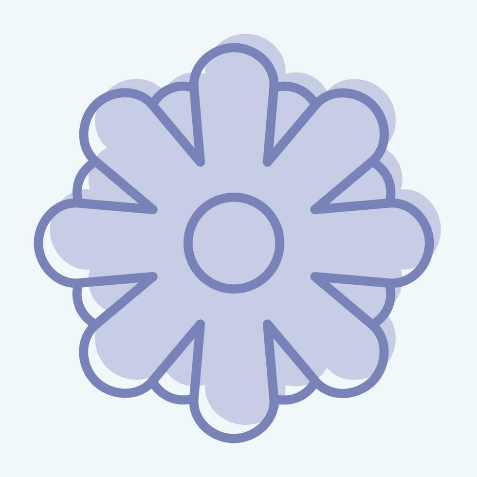 Icon Aster. related to Flowers symbol. two tone style. simple design editable. simple illustration vector