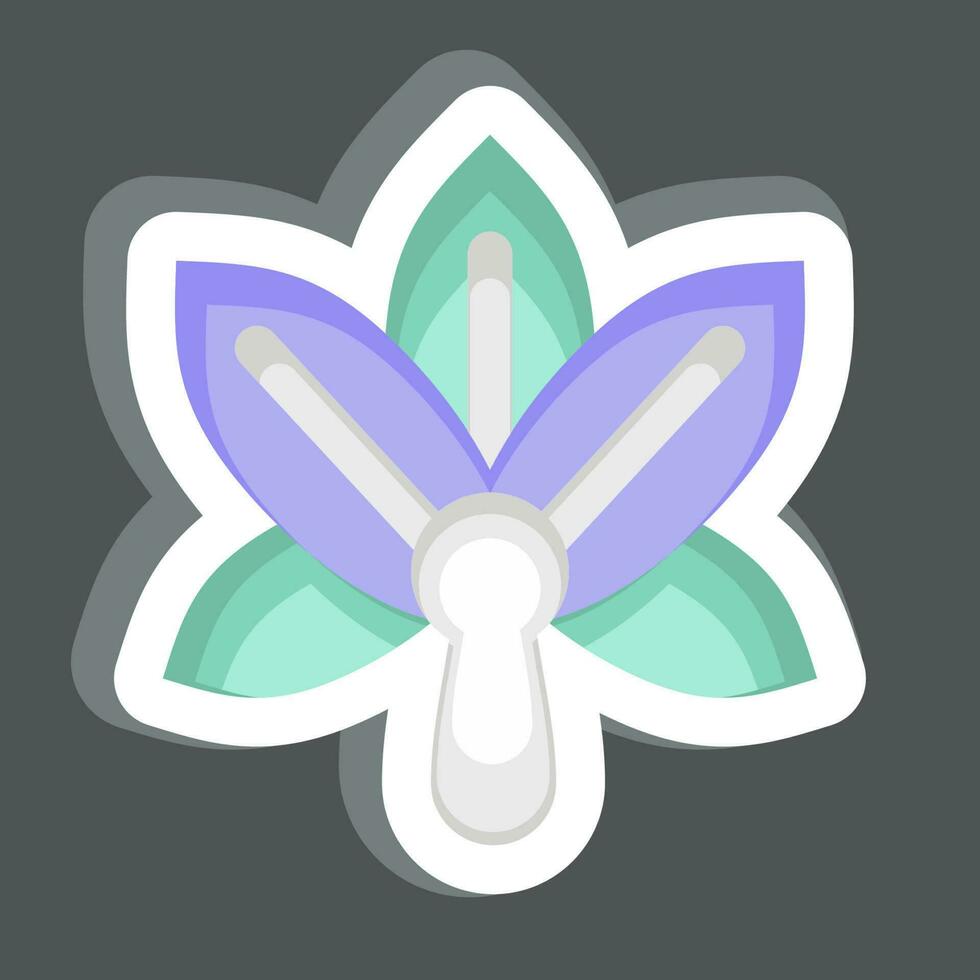 Sticker Orchid. related to Flowers symbol. simple design editable. simple illustration vector