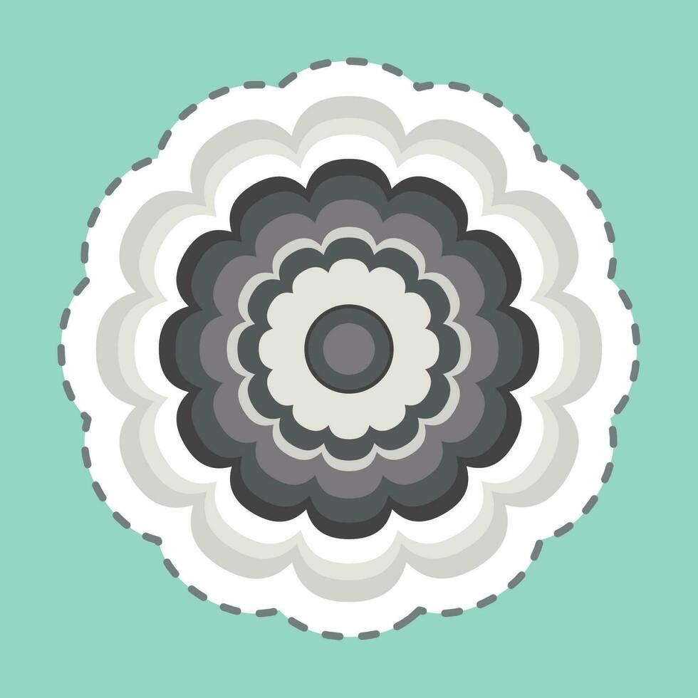 Sticker line cut Calendula. related to Flowers symbol. simple design editable. simple illustration vector