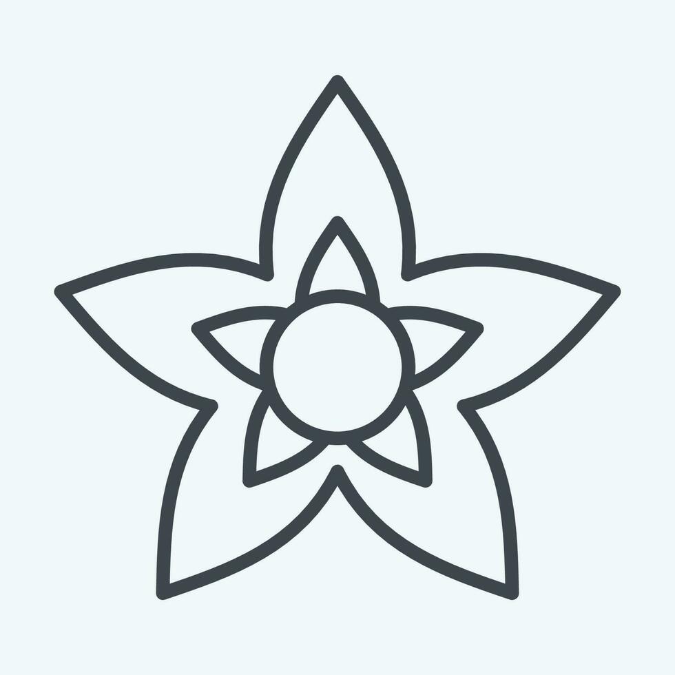 Icon Jasmine. related to Flowers symbol. line style. simple design editable. simple illustration vector