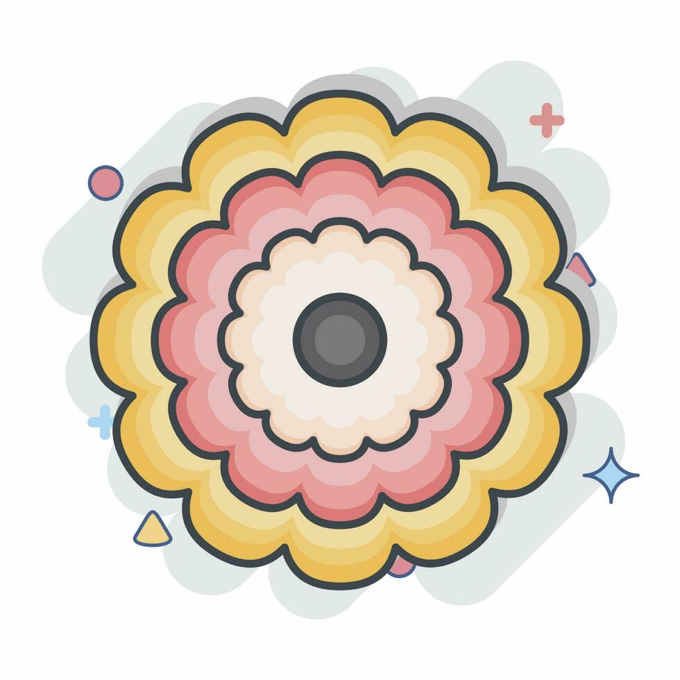 icono caléndula. relacionado a flores símbolo. cómic estilo. sencillo diseño editable. sencillo ilustración vector