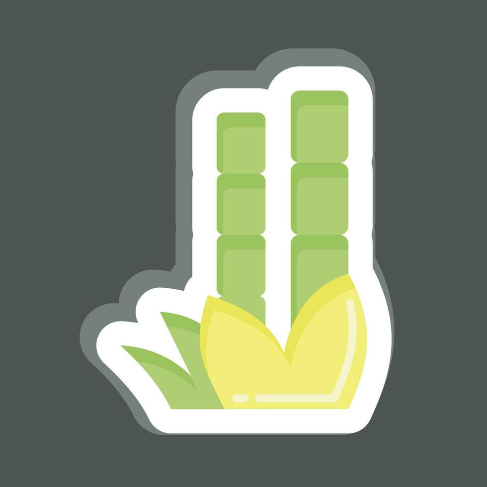 Sticker Bamboo. related to Chinese New Year symbol. simple design editable vector