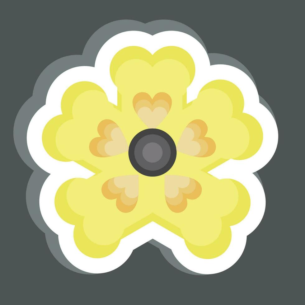 pegatina primavera. relacionado a flores símbolo. sencillo diseño editable. sencillo ilustración vector