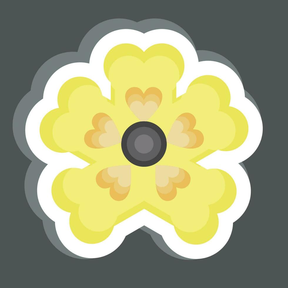 Sticker Primrose. related to Flowers symbol. simple design editable. simple illustration vector