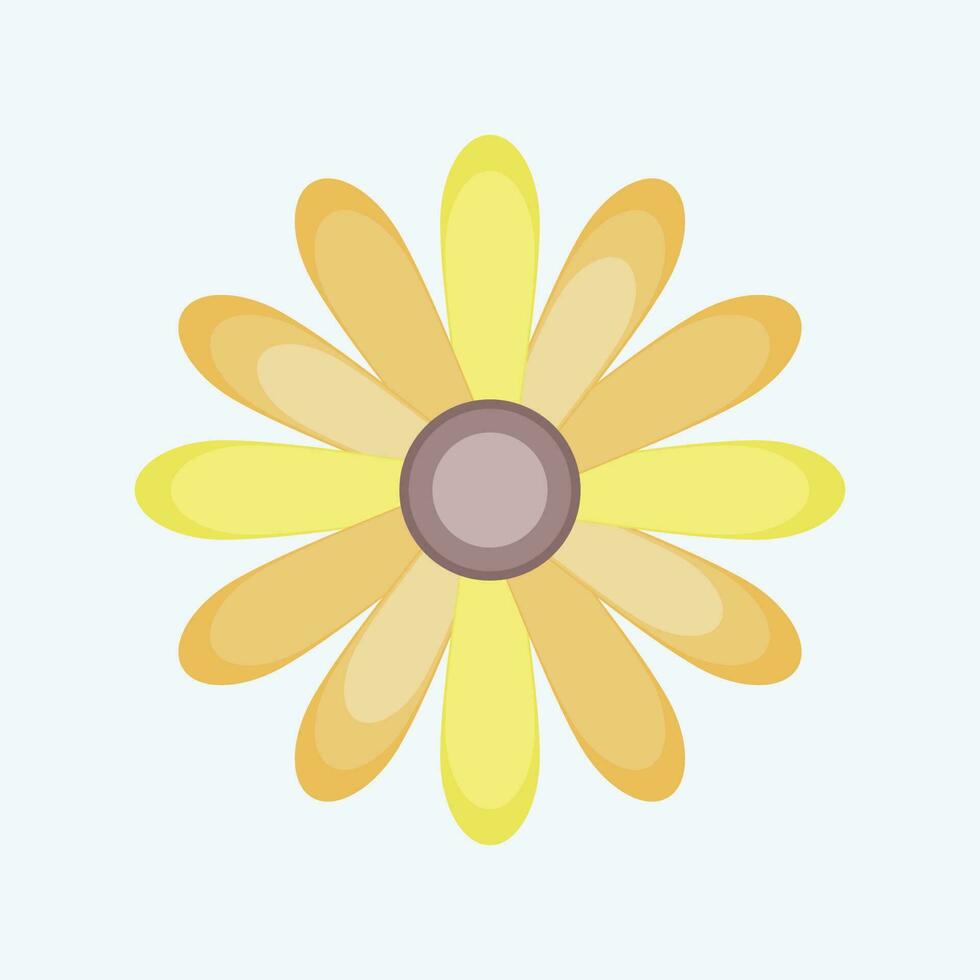 Icon Dahlia. related to Flowers symbol. flat style. simple design editable. simple illustration vector