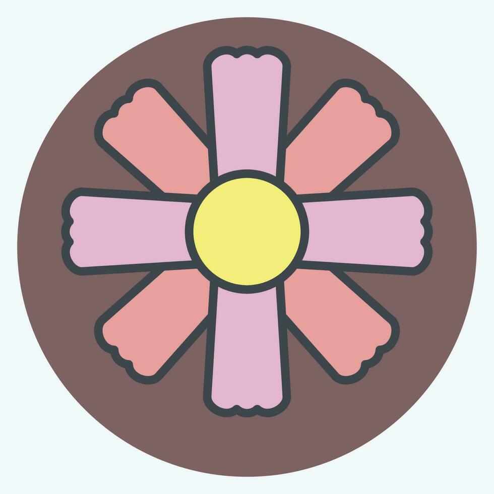 Icon Cosmos. related to Flowers symbol. color mate style. simple design editable. simple illustration vector