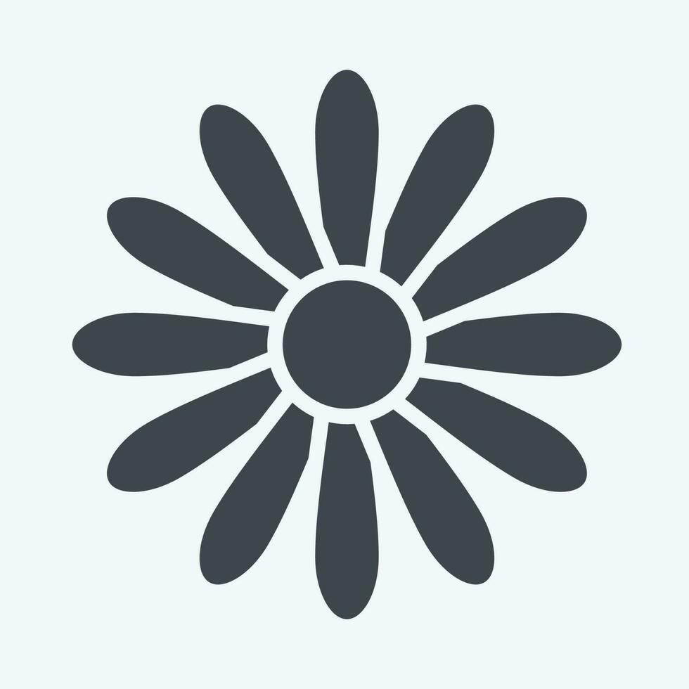 Icon Dahlia. related to Flowers symbol. glyph style. simple design editable. simple illustration vector