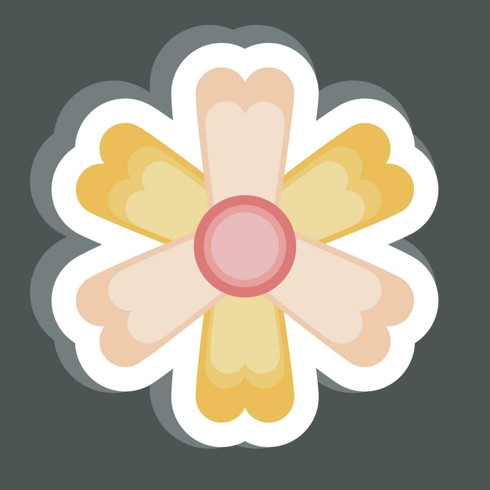 Sticker Marigold. related to Flowers symbol. simple design editable. simple illustration vector