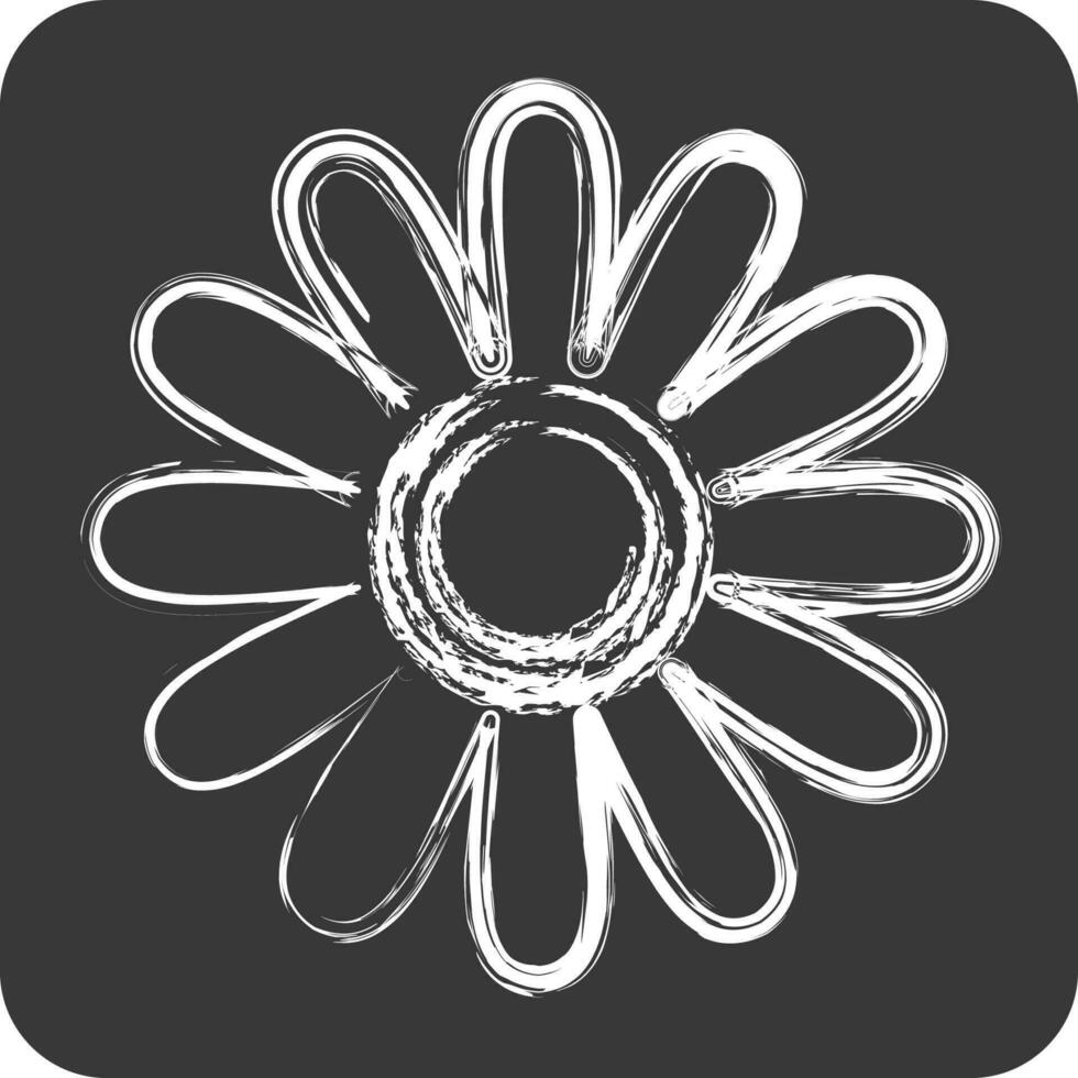 icono gloden margarita. relacionado a flores símbolo. tiza estilo. sencillo diseño editable. sencillo ilustración vector
