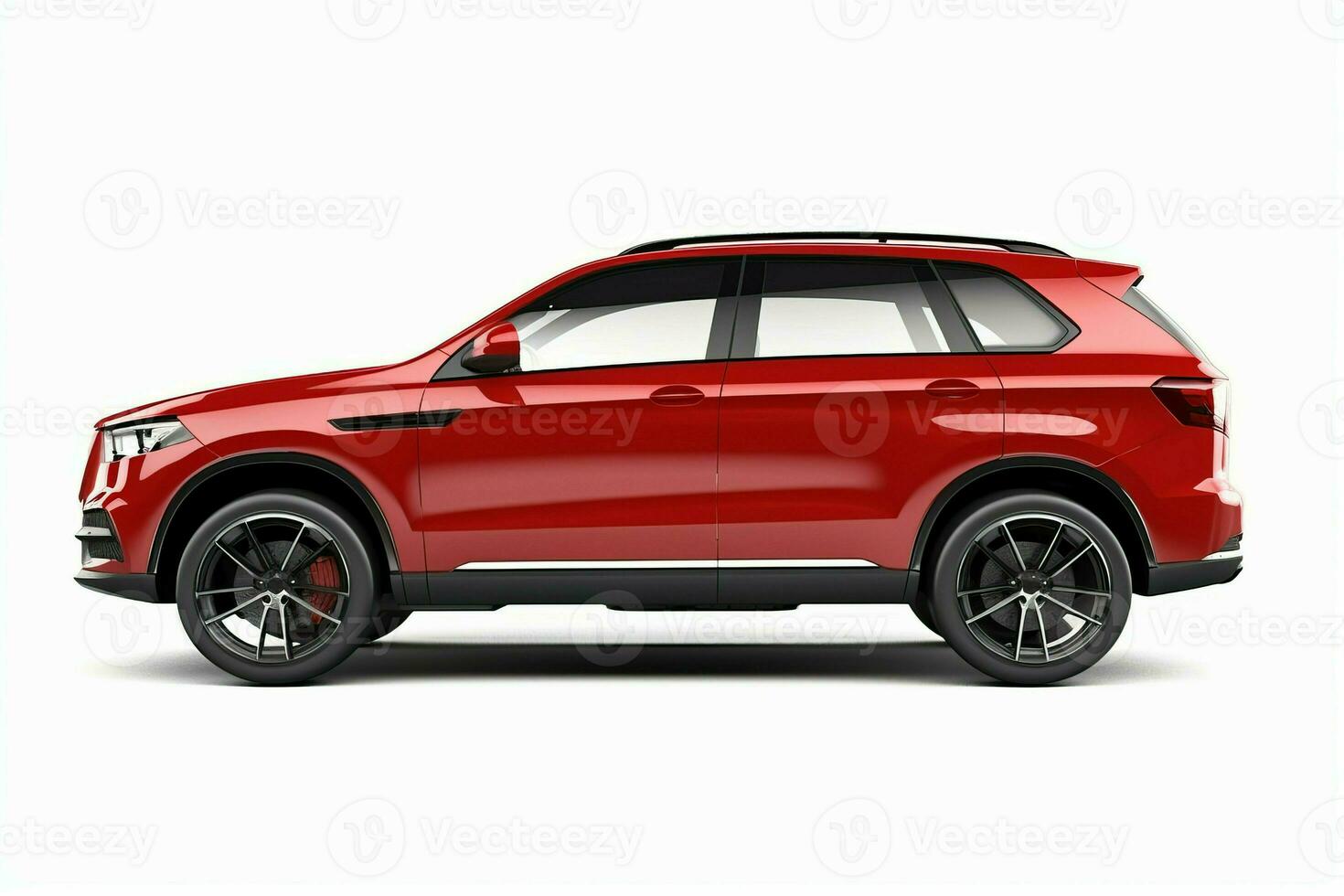 Shiny red car sport. Generate Ai photo