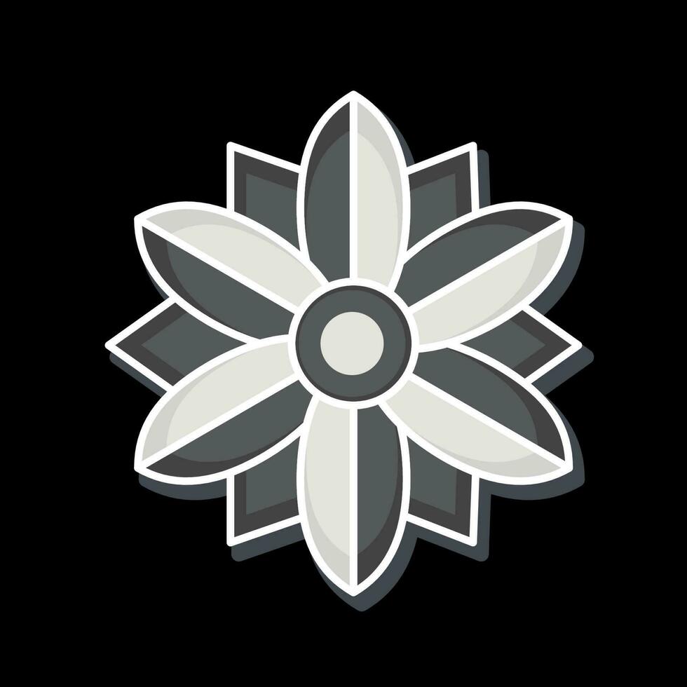 Icon Poinsettia. related to Flowers symbol. glossy style. simple design editable. simple illustration vector