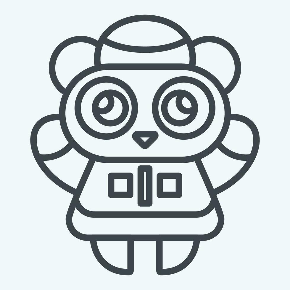 icono panda. relacionado a chino nuevo año símbolo. línea estilo. sencillo diseño editable vector