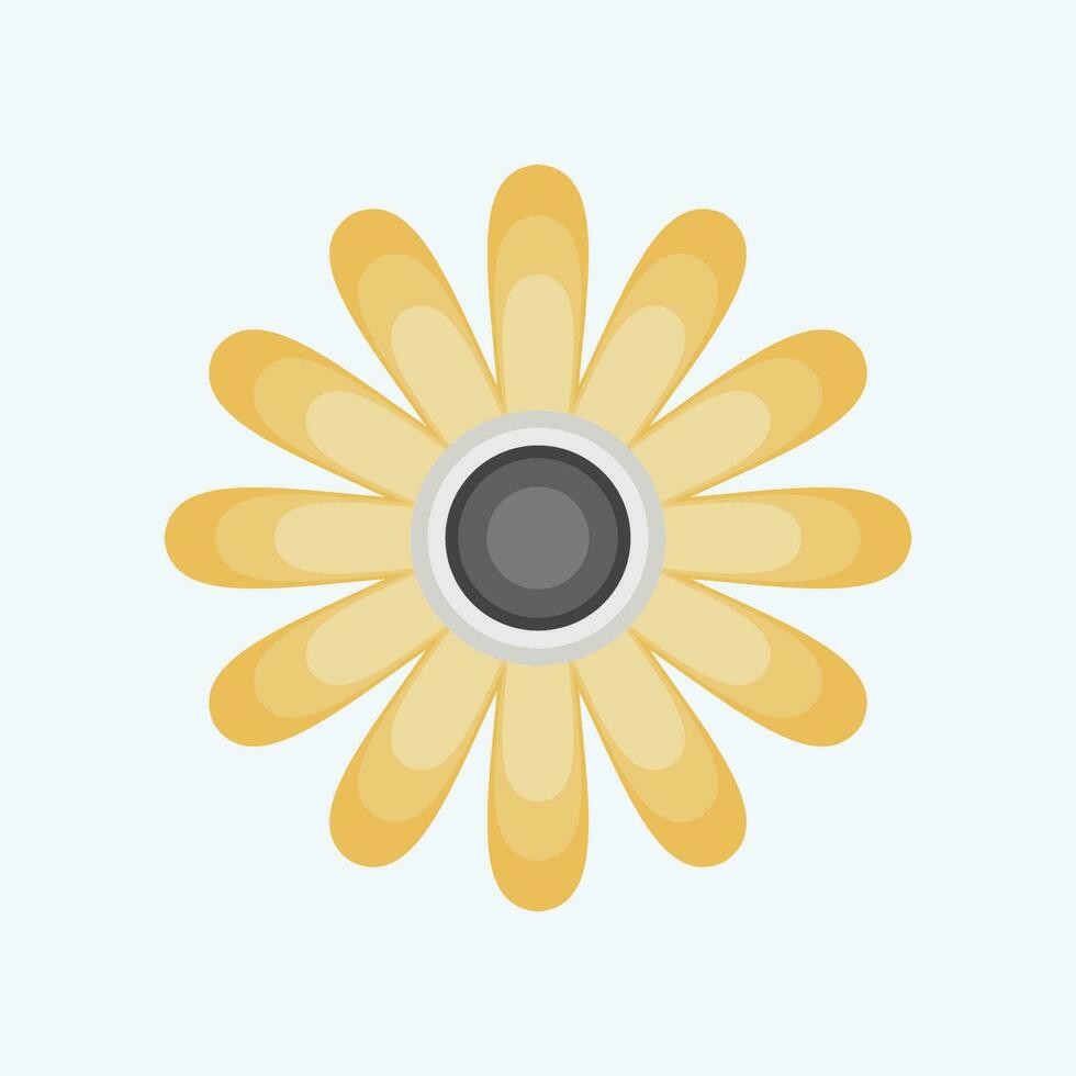 Icon Gloden Marguerite. related to Flowers symbol. flat style. simple design editable. simple illustration vector