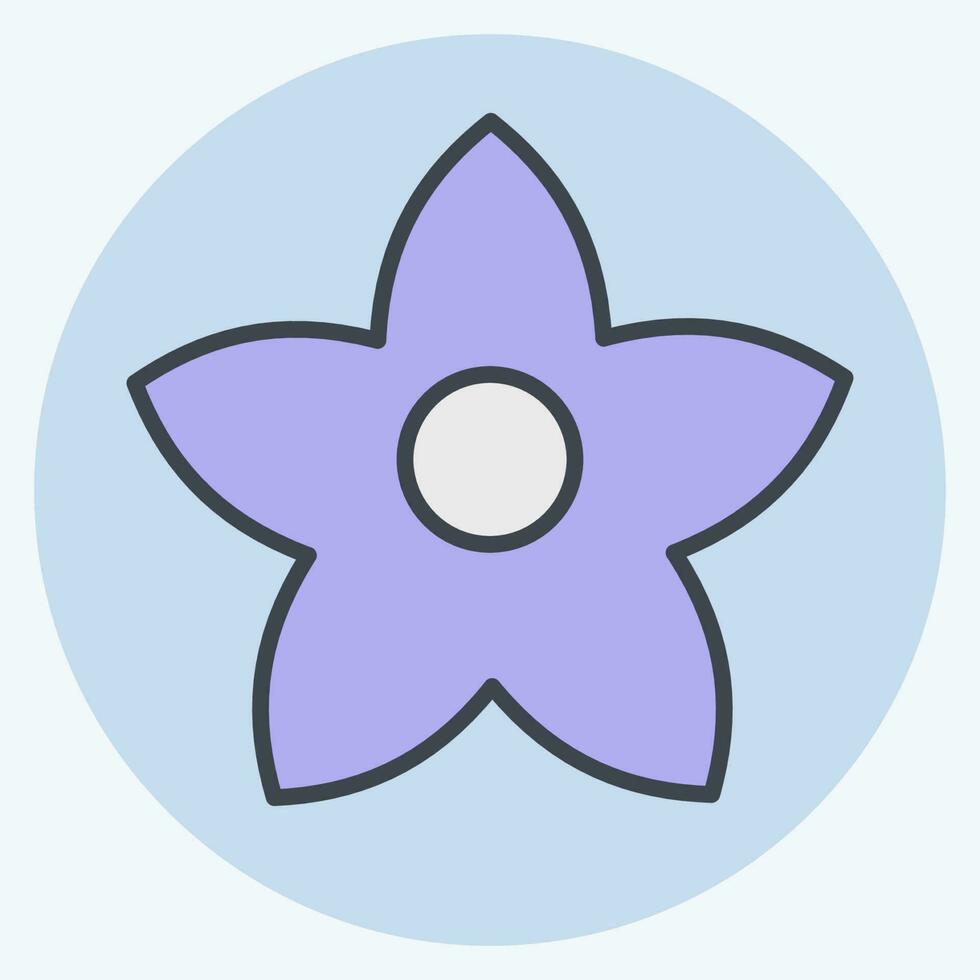 Icon Bollon. related to Flowers symbol. color mate style. simple design editable. simple illustration vector