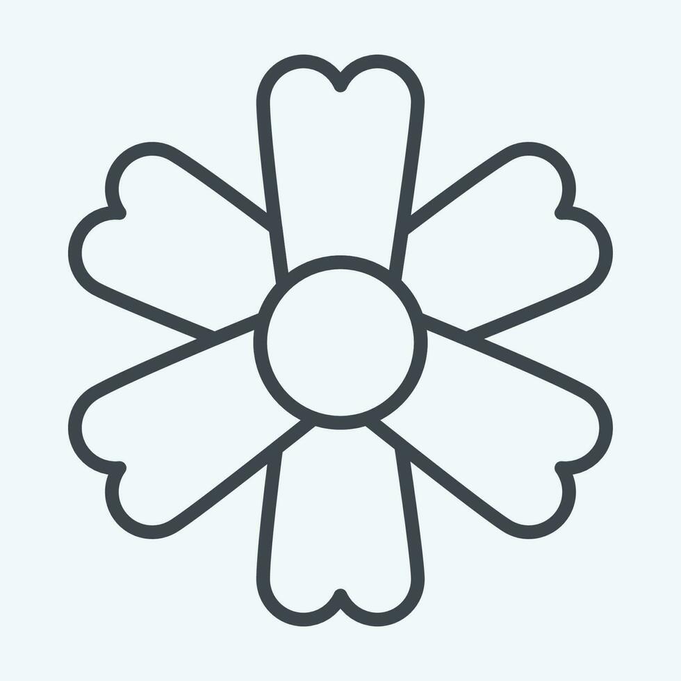 Icon Marigold. related to Flowers symbol. line style. simple design editable. simple illustration vector