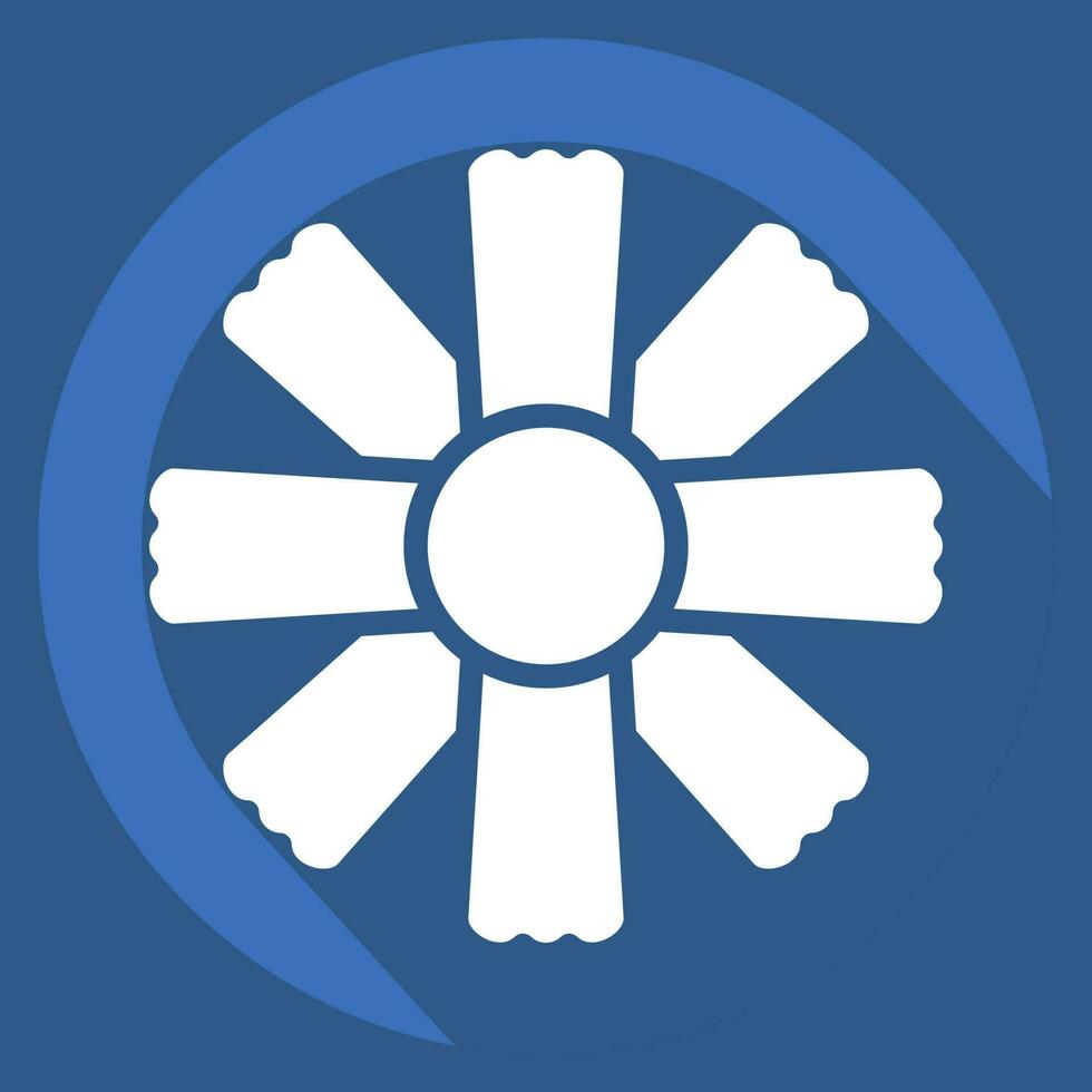 Icon Cosmos. related to Flowers symbol. long shadow style. simple design editable. simple illustration vector