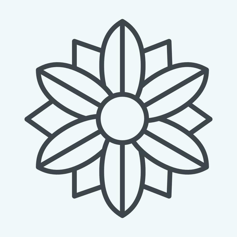icono flor de pascua relacionado a flores símbolo. línea estilo. sencillo diseño editable. sencillo ilustración vector