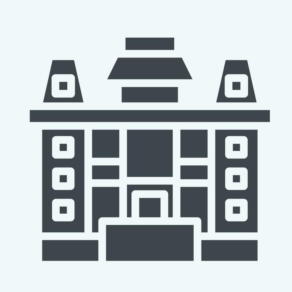 Icon Iolani Place. related to Hawaii symbol. glyph style. simple design editable. vector