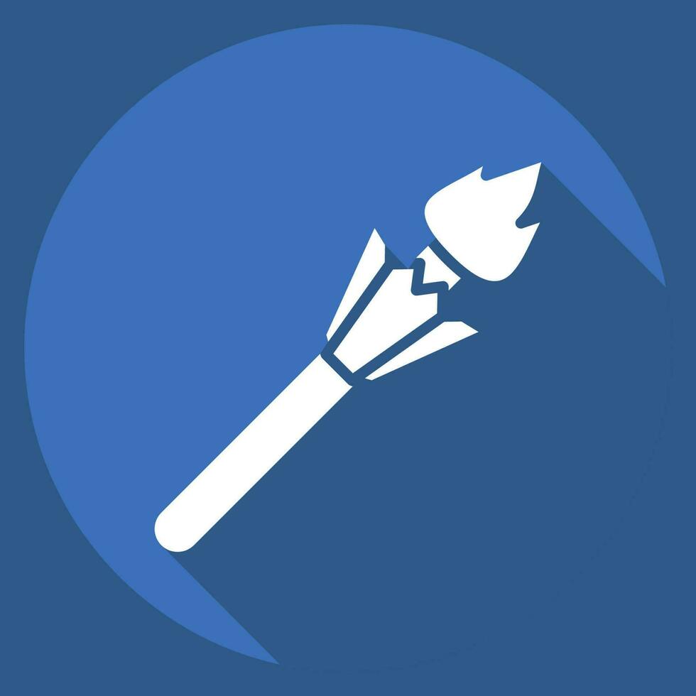 Icon Torch. related to Hawaii symbol. long shadow style. simple design editable. vector