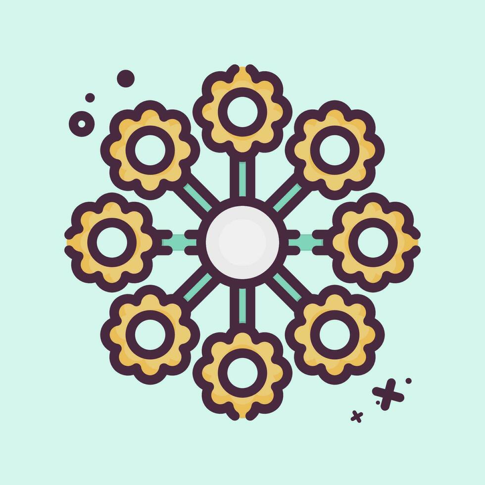 Icon Lantanas. related to Flowers symbol. MBE style. simple design editable. simple illustration vector