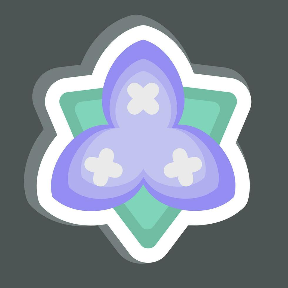Sticker Bougainvillea. related to Flowers symbol. simple design editable. simple illustration vector
