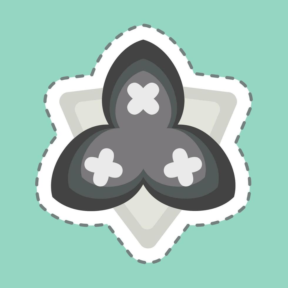 Sticker line cut Bougainvillea. related to Flowers symbol. simple design editable. simple illustration vector