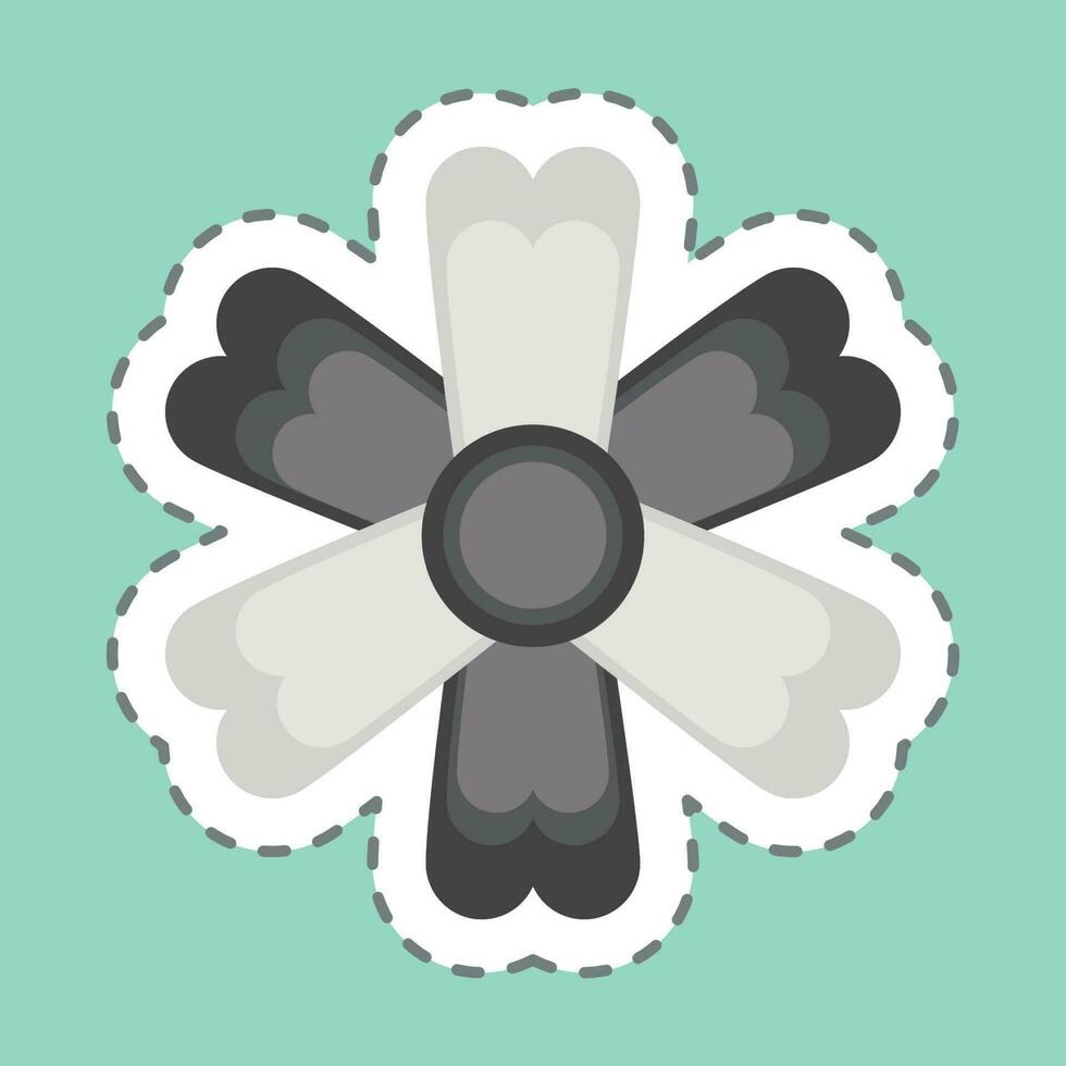 Sticker line cut Marigold. related to Flowers symbol. simple design editable. simple illustration vector