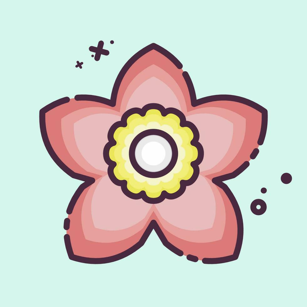 Icon Gardenia. related to Flowers symbol. MBE style. simple design editable. simple illustration vector