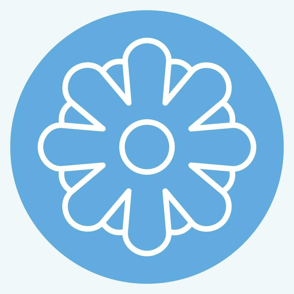icono aster. relacionado a flores símbolo. azul ojos estilo. sencillo diseño editable. sencillo ilustración vector