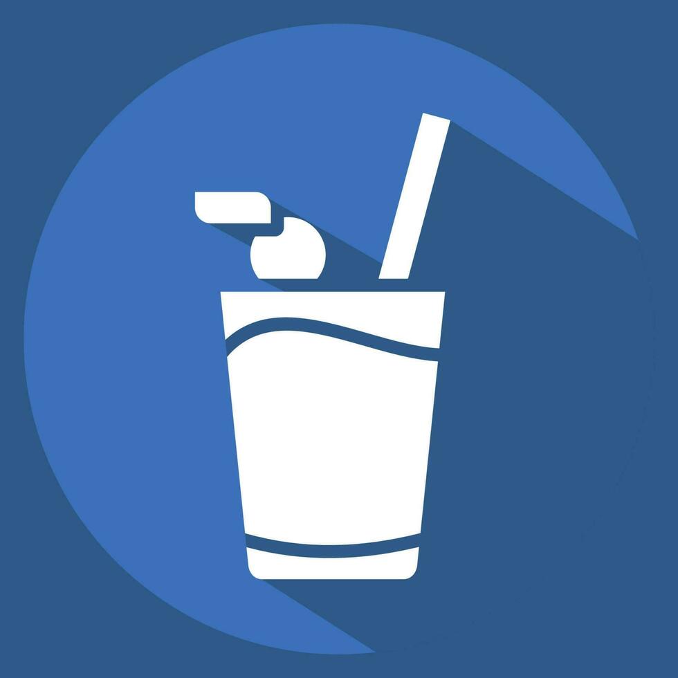 Icon Beverage. related to Hawaii symbol. long shadow style. simple design editable. vector