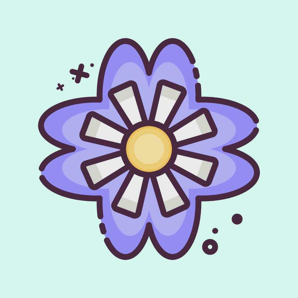 Icon Violet. related to Flowers symbol. MBE style. simple design editable. simple illustration vector