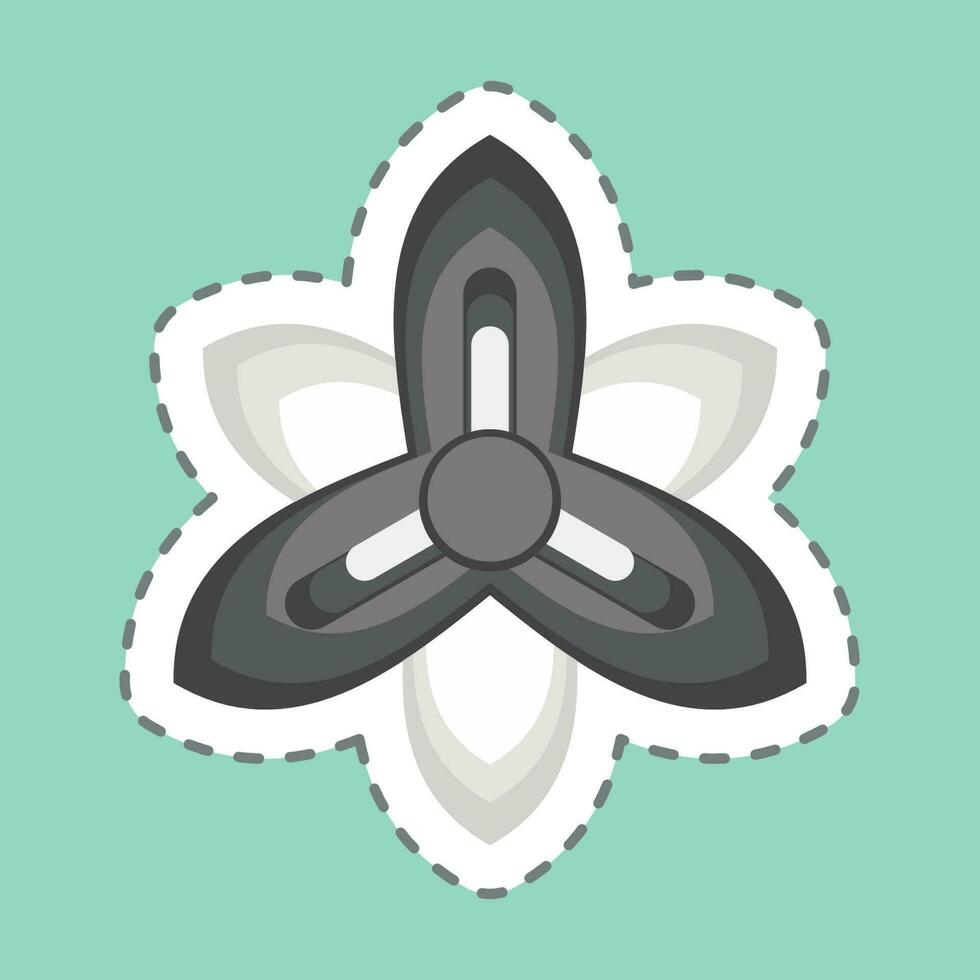 Sticker line cut Gladiolus. related to Flowers symbol. simple design editable. simple illustration vector